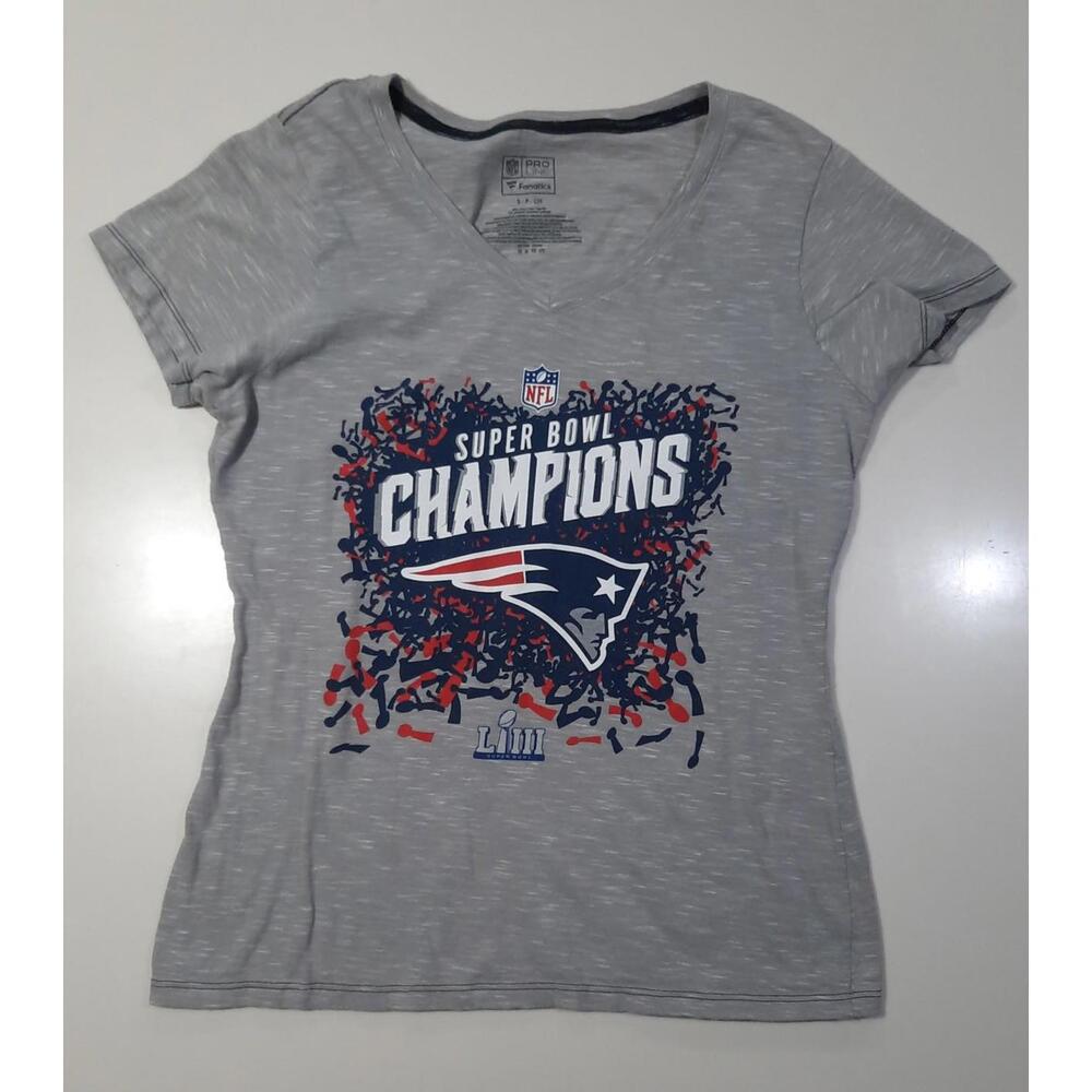 New England Patriots‎ Super Bowl LIII Champions Fanatics Shirt Women’s Small